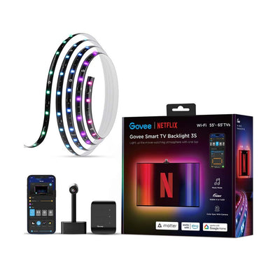Govee envisual smart TV backlight 3s LED strip (2.4ghz WiFi, Bluetooth, for 55 - 65 inch TVs)