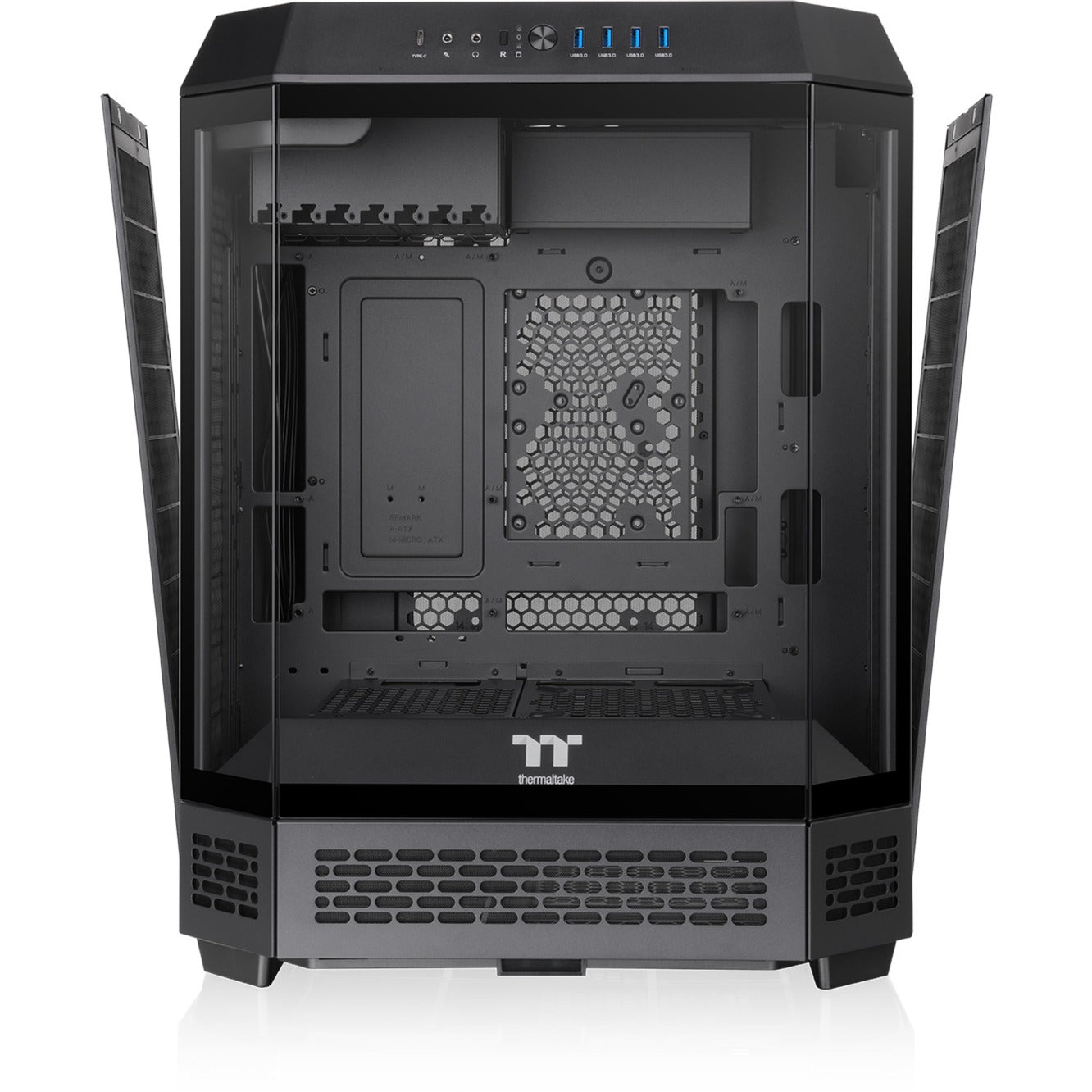 Custodia midi tower Thermaltake the tower 600 (nera | 4x USB-A | 1x USB-C | vetro temperato)