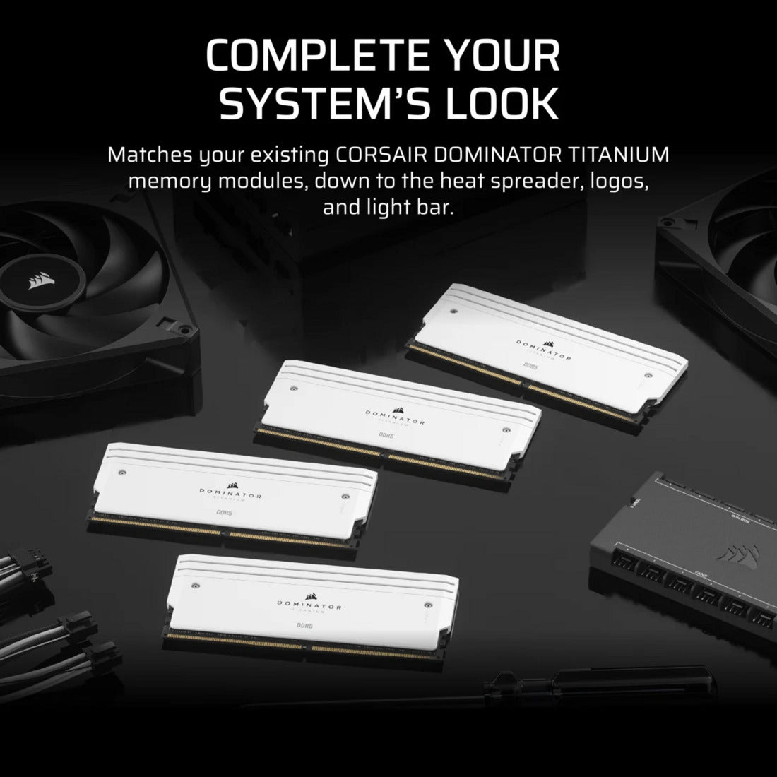 Corsair dominator titanio ddr5 kit de mejora de iluminación iluminación led (blanco, cmmplekit2w)