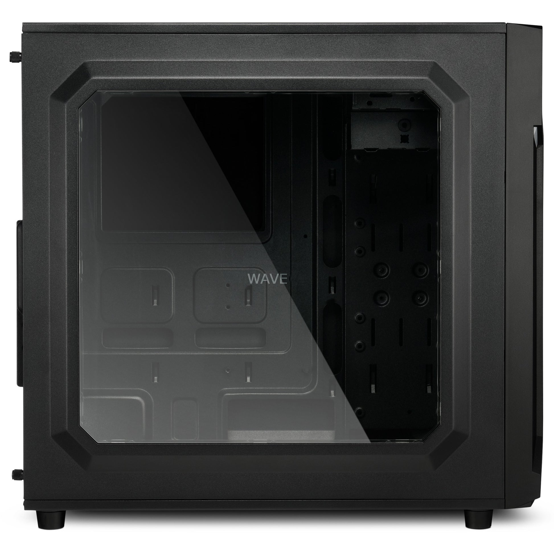 Sharkoon vg6-w rgb midi tower behuizing (zwart | 4x usb-a | rgb | window)
