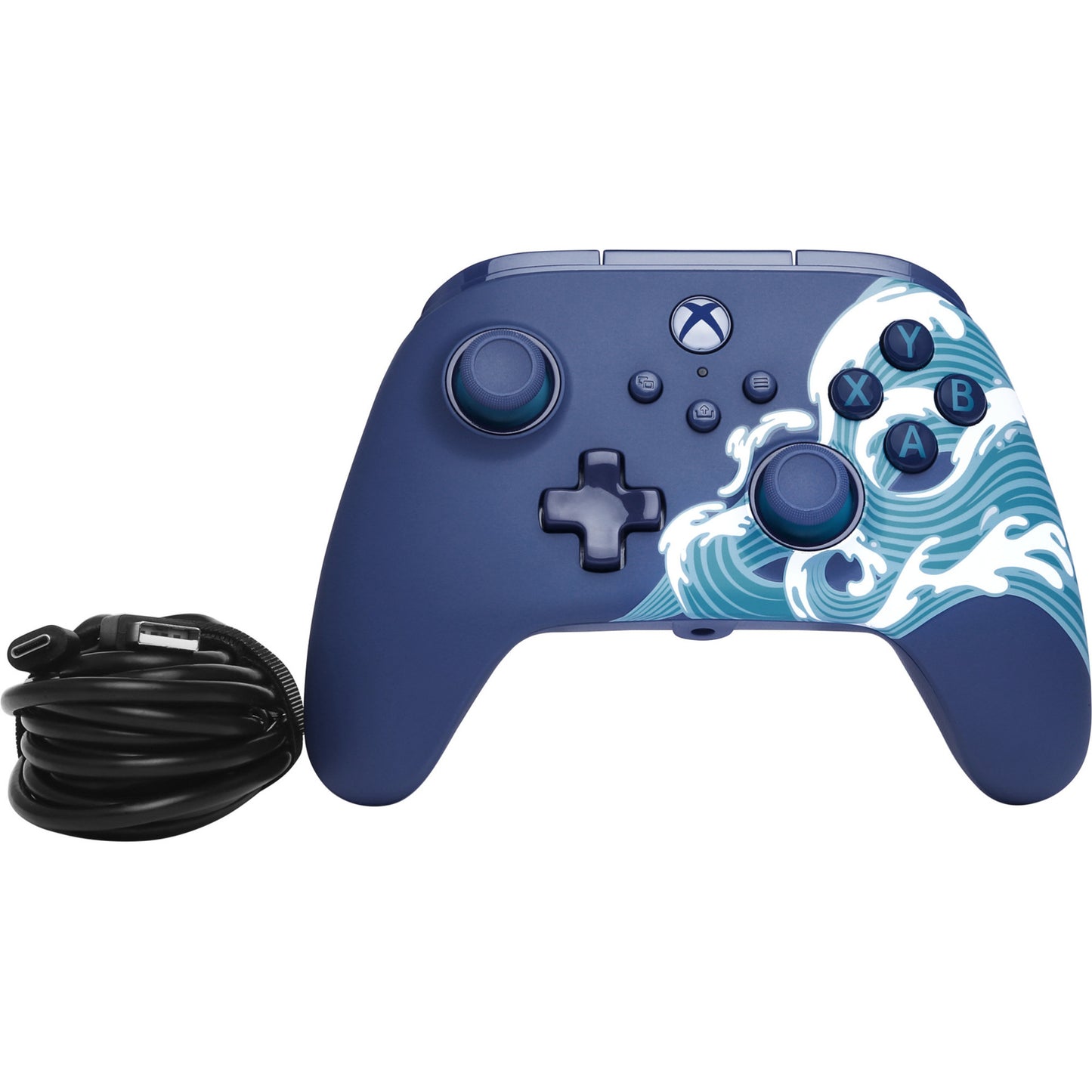 Controller Powera Advantage con cavo per xbox serie x|s - onda d'acqua (blu azzurro, xbox serie x|s, xbox one, PC)