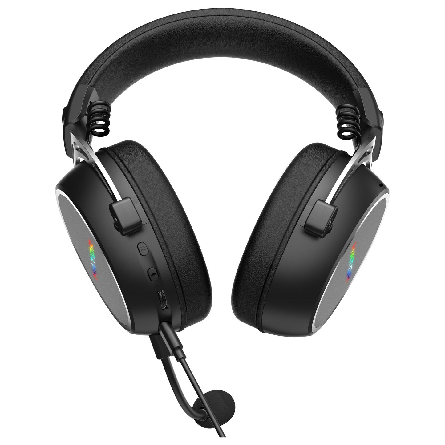 Auriculares supraaurales USB para juegos Hator Hypergang 3 (negro, RGB, sonido envolvente virtual 7.1, USB Bluetooth)