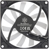 Silverstone air slimmer 90 argb case fan (zwart, 92 x 92 x 15 mm, pwm)