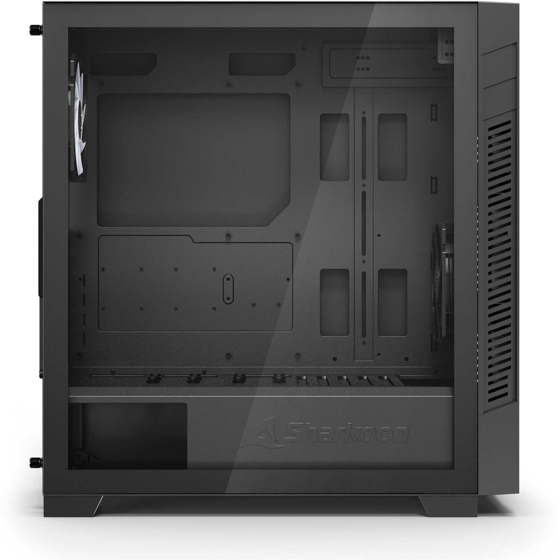 Custodia midi tower Sharkoon s25-w2 argb (nera | 2x USB-A | 1x USB-C | RGB | vetro temperato)