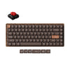 Keychron k3 max-h1w tastiera meccanica rgb edizione speciale interamente in legno (colore legno, layout us (qwerty), rosso latte, 75%, led rgb, pbt double-shot, hot swap, 2.4ghz | bluetooth 5.1 | usb-c)