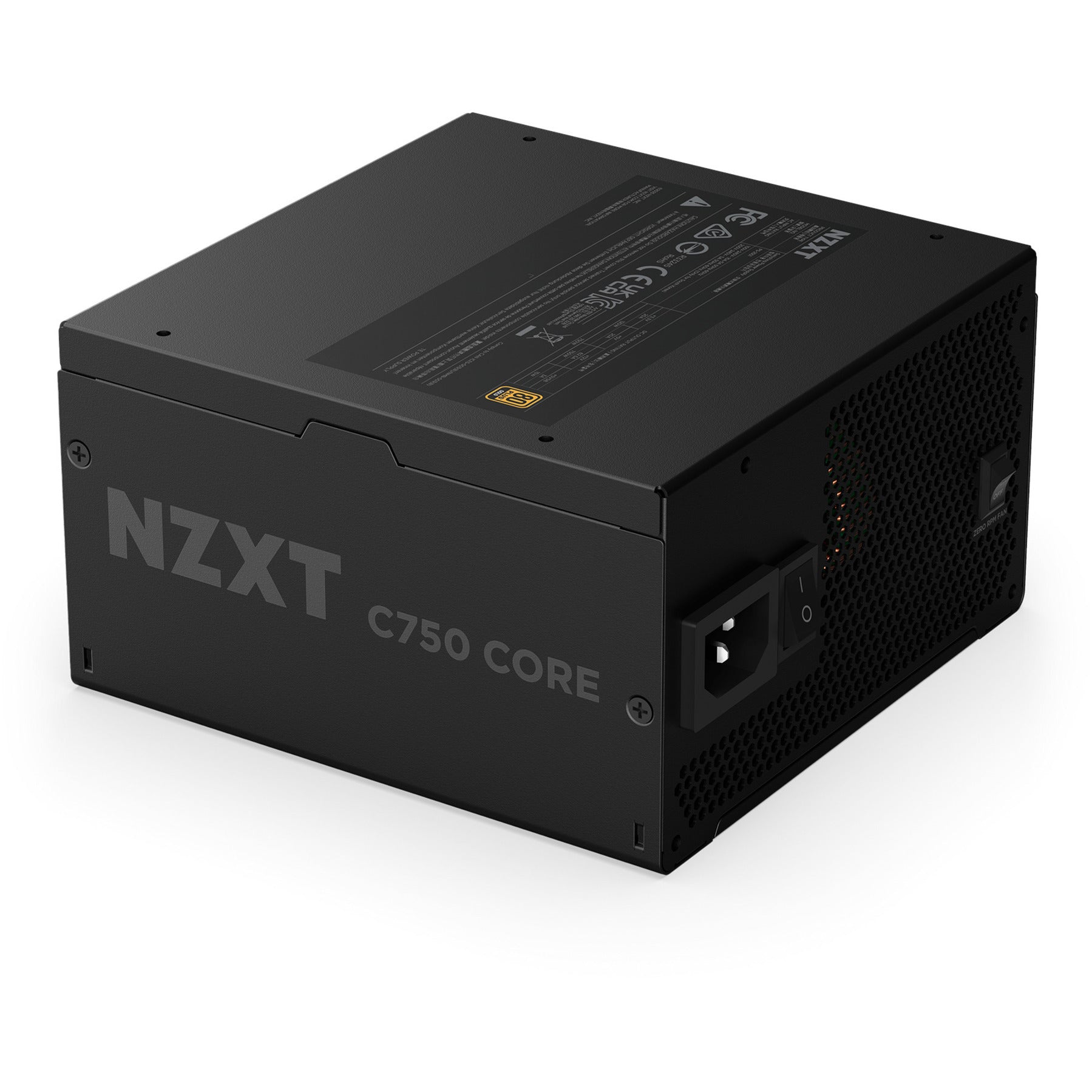 Nzxt c750 gold core modulaire 750 watt voeding (zwart, 1x 12v-2x6, 2x pcie)
