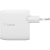 Belkin boost charge 2-poorts usb-a wandlader (wit, 24w)