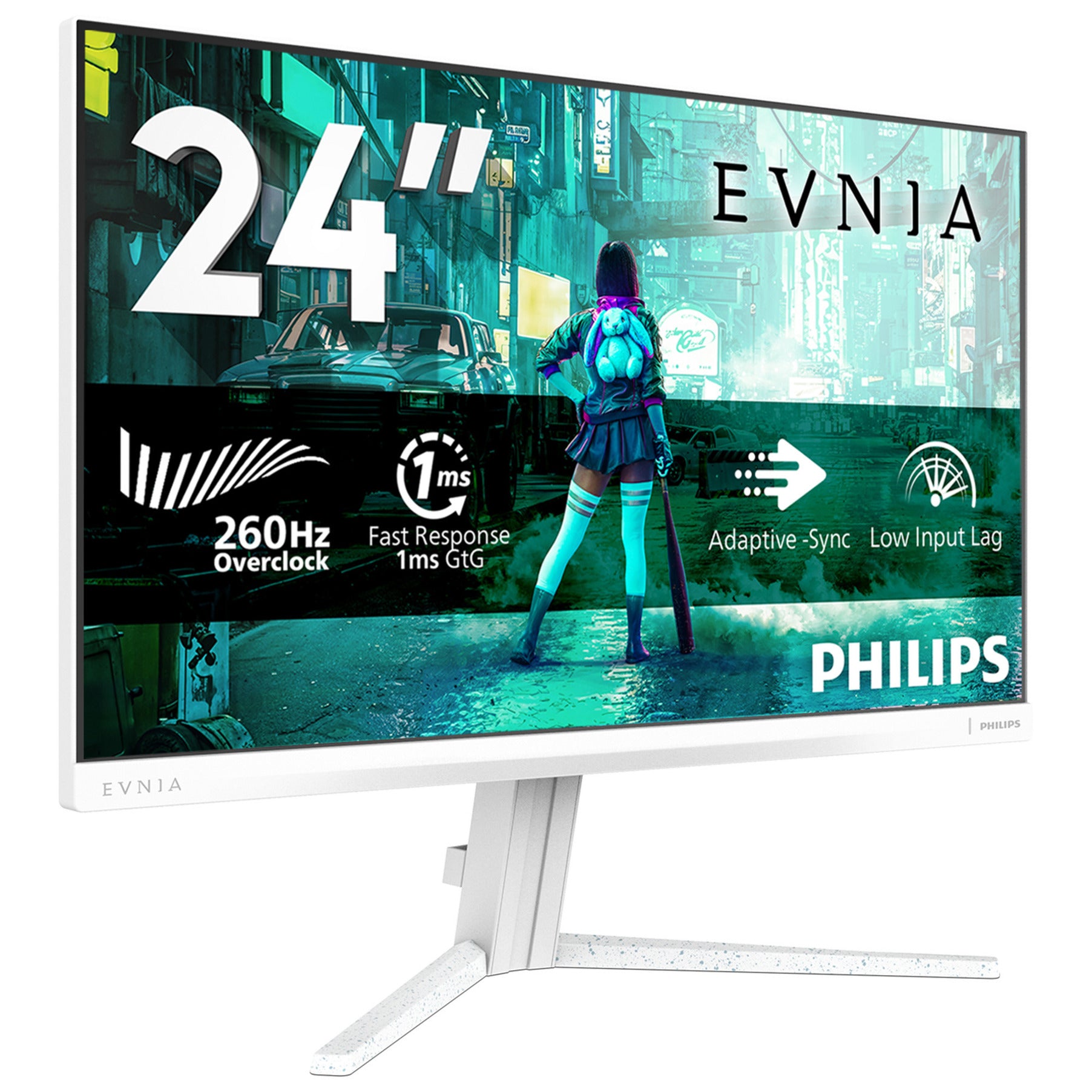 Monitor Philips Evnia 24m2n3201pl 23,8 (blanco, 1x HDMI 2.1, 1x Display Port 1.4, 260 Hz (overclock))