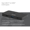 Club 3d csv-2512 kvm switch dual usb-c naar hdmi kvm-switch (zwart, 4k 60hz)