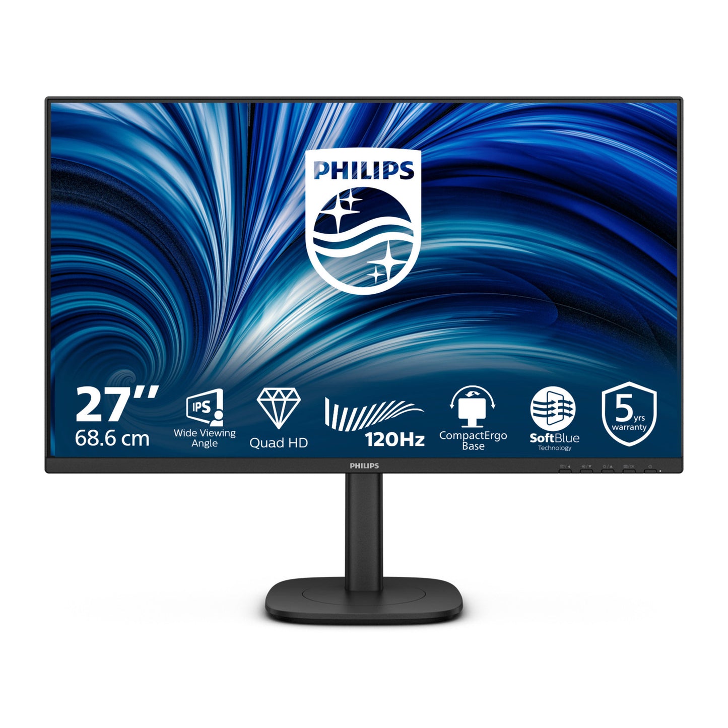Monitor Philips 27b2n3500j 27 (negro, 120 Hz, HDMI, display port, audio, hub USB)