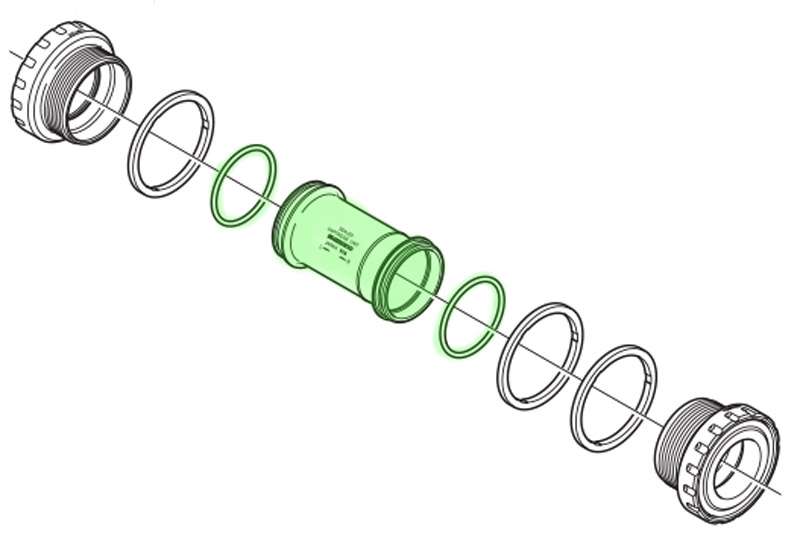 Sello Shimano que incluye juntas tóricas para el soporte FC-M960