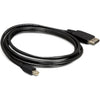 Delock mini displayport > displayport adapter (zwart, 1 meter)