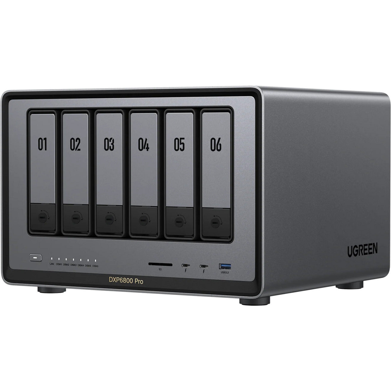 Ugreen nasync dxp6800 pro (grigio, 2x 10 GB, HDMI, Thunderbolt 4 (40 GB s))