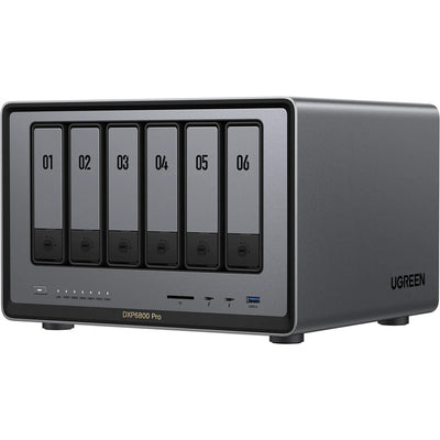 Ugreen nasync dxp6800 pro (grijs, 2x 10gbe, hdmi, thunderbolt 4 (40gb s))