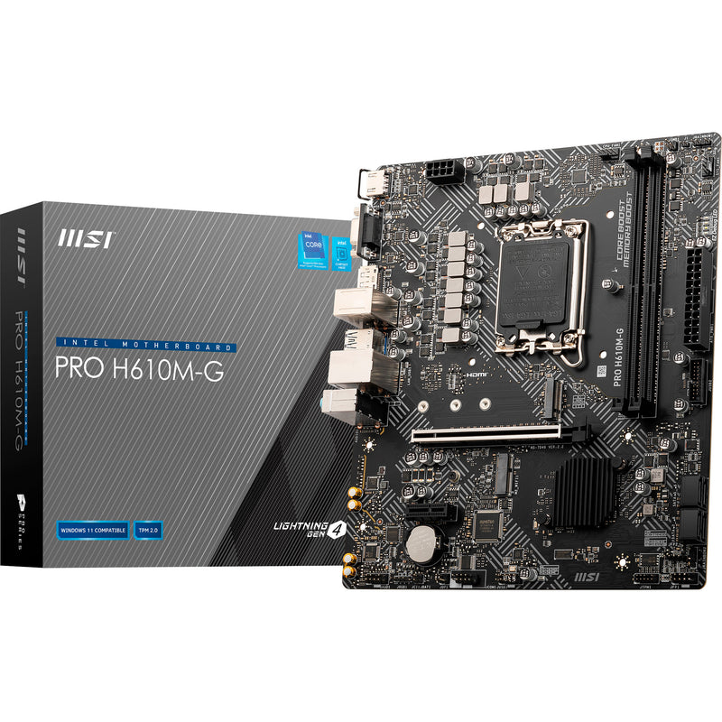 Scheda madre MSI Pro H610M-G Socket 1700 (GB-LAN, audio, µATX)