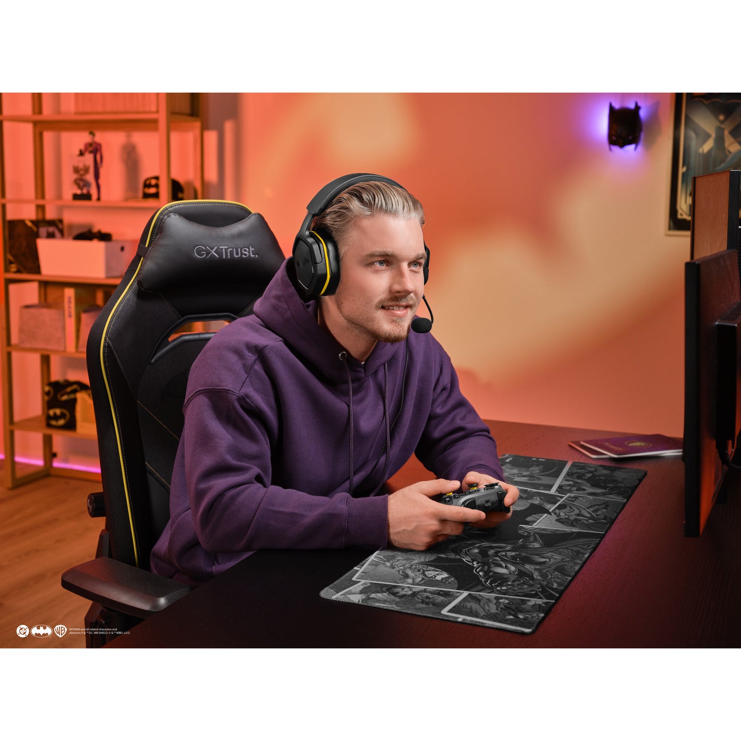Trust GXT 721BM Ruya Pro Premium Comoda sedia da gaming (Nero Giallo)