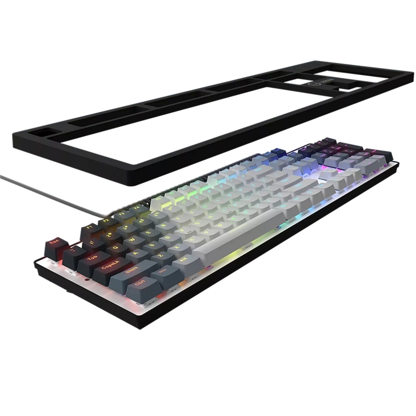 Lorgar azar 514, gaming toetsenbord (wit, us lay-out, logar dream, rgb)
