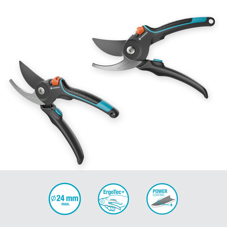 Gardena snoeischaar premiumcut pro fresh wood, bypass (grijs turquoise, 24 mm snoeidiameter)