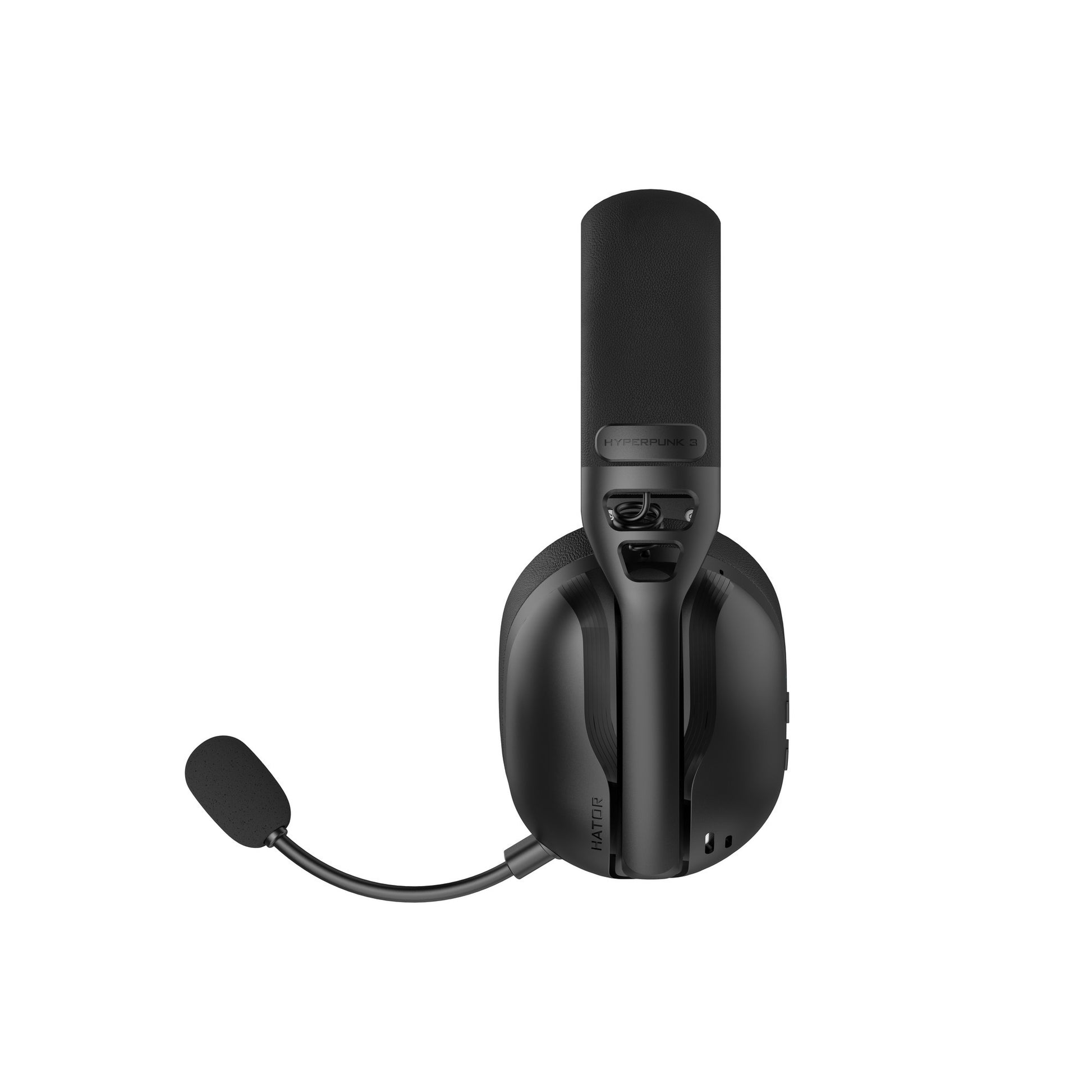 Auriculares supraaurales inalámbricos para juegos Hator hyperpunk 3 (negro, 2,4 ghz bluetooth 5,4 usb-c)