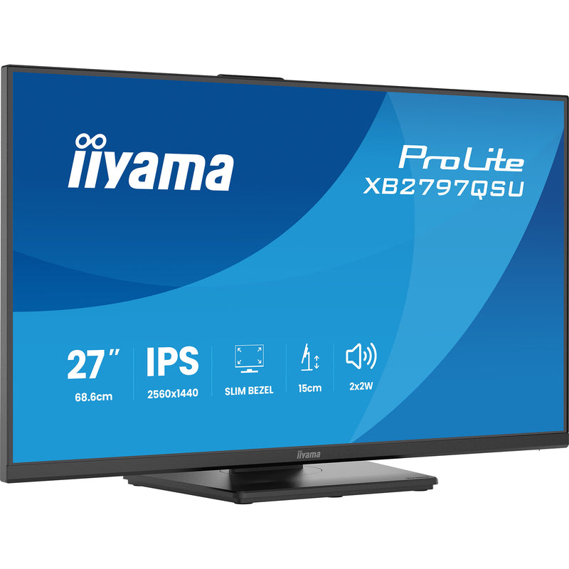 Monitor Iiyama prolite xb2797qsu-b1 27 (negro (mate), HDMI, display port, USB, audio)