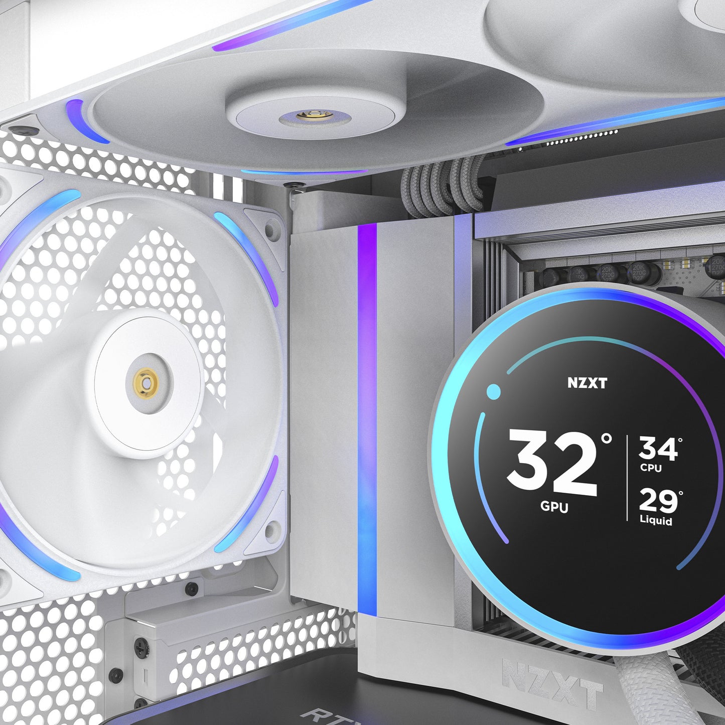 Ventola per case Nzxt f120x RGB (bianca, 120 x 120 x 30 mm, pwm)
