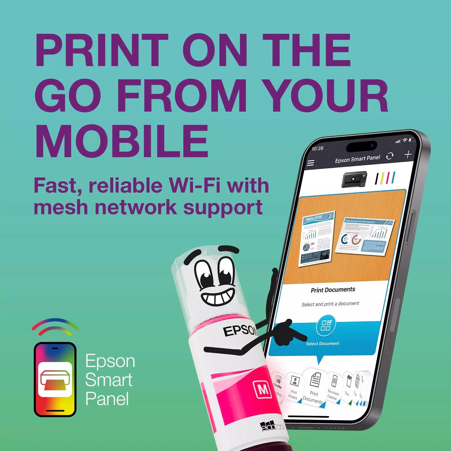 Impresora de inyección de tinta todo en uno epson ecotank et-2922 (negro, escanear, copiar, wi-fi, incluye hasta 3 años de tinta, c11cl63416)