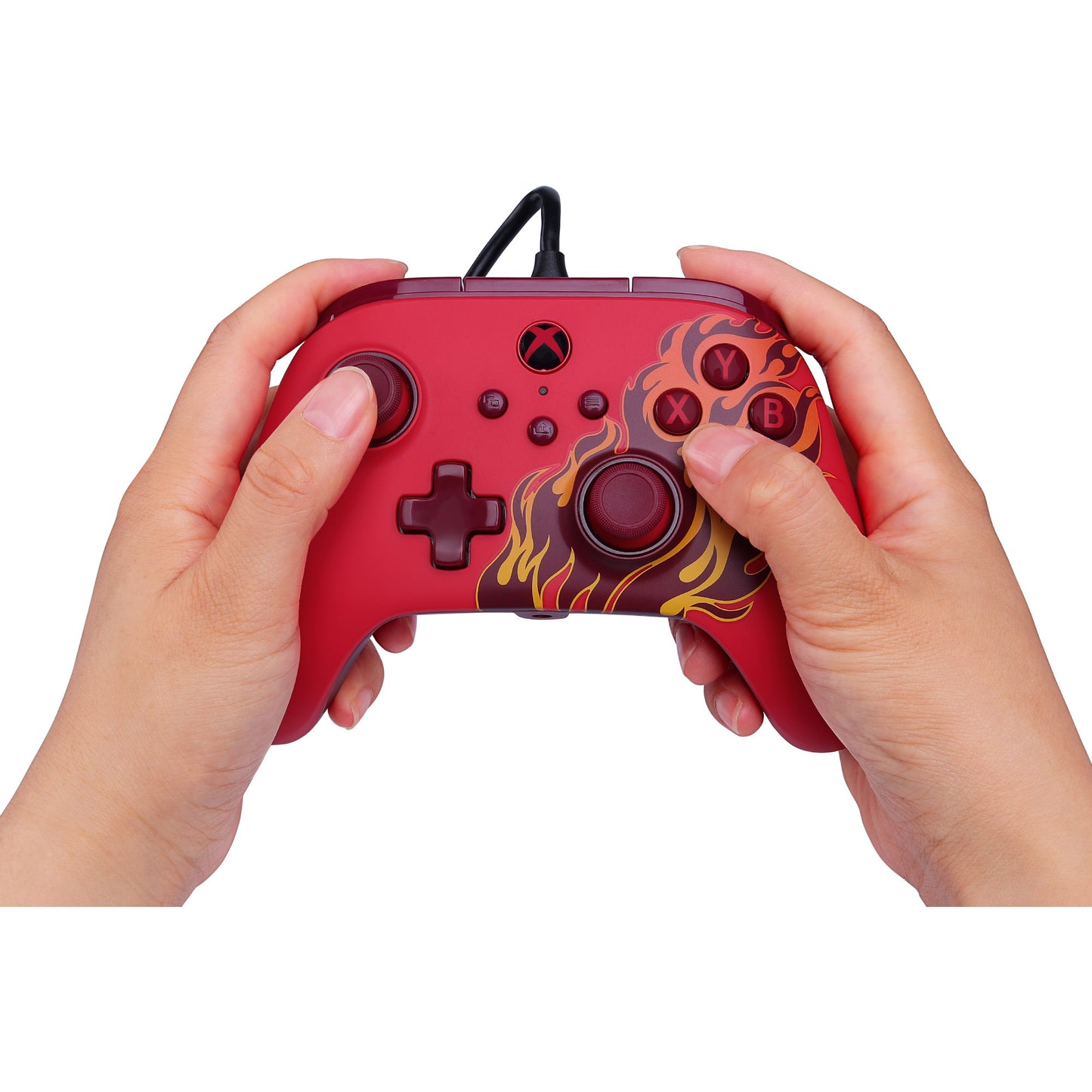 Controller Powera Advantage con cavo per xbox serie x|s - red fire (rosso, xbox serie x|s, xbox one, PC)