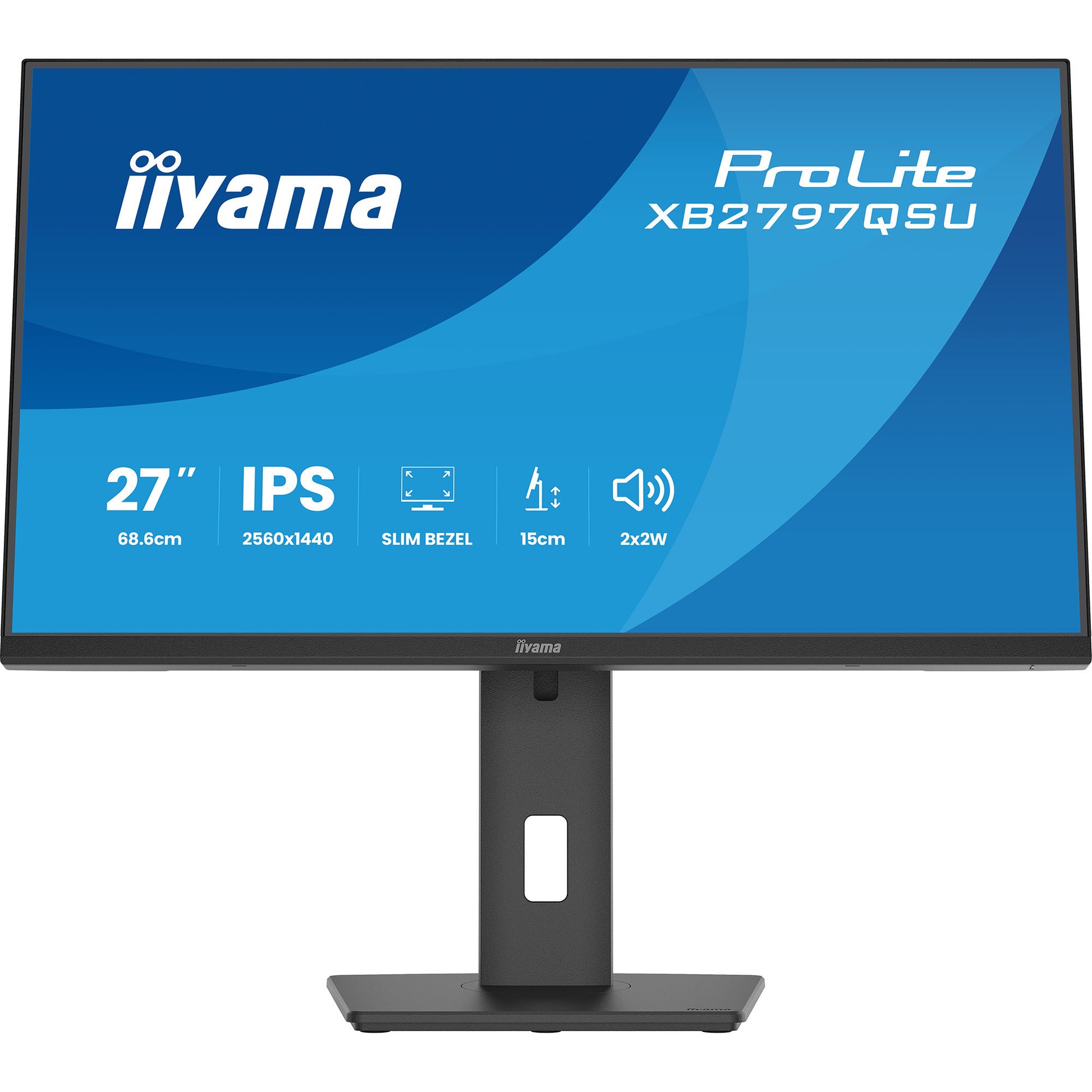 Monitor Iiyama prolite xb2797qsu-b1 27 (negro (mate), HDMI, display port, USB, audio)