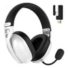Auriculares supraaurales inalámbricos para juegos hator hyperpunk 3 (blanco, bluetooth 5.4 usb-c de 2,4 ghz)