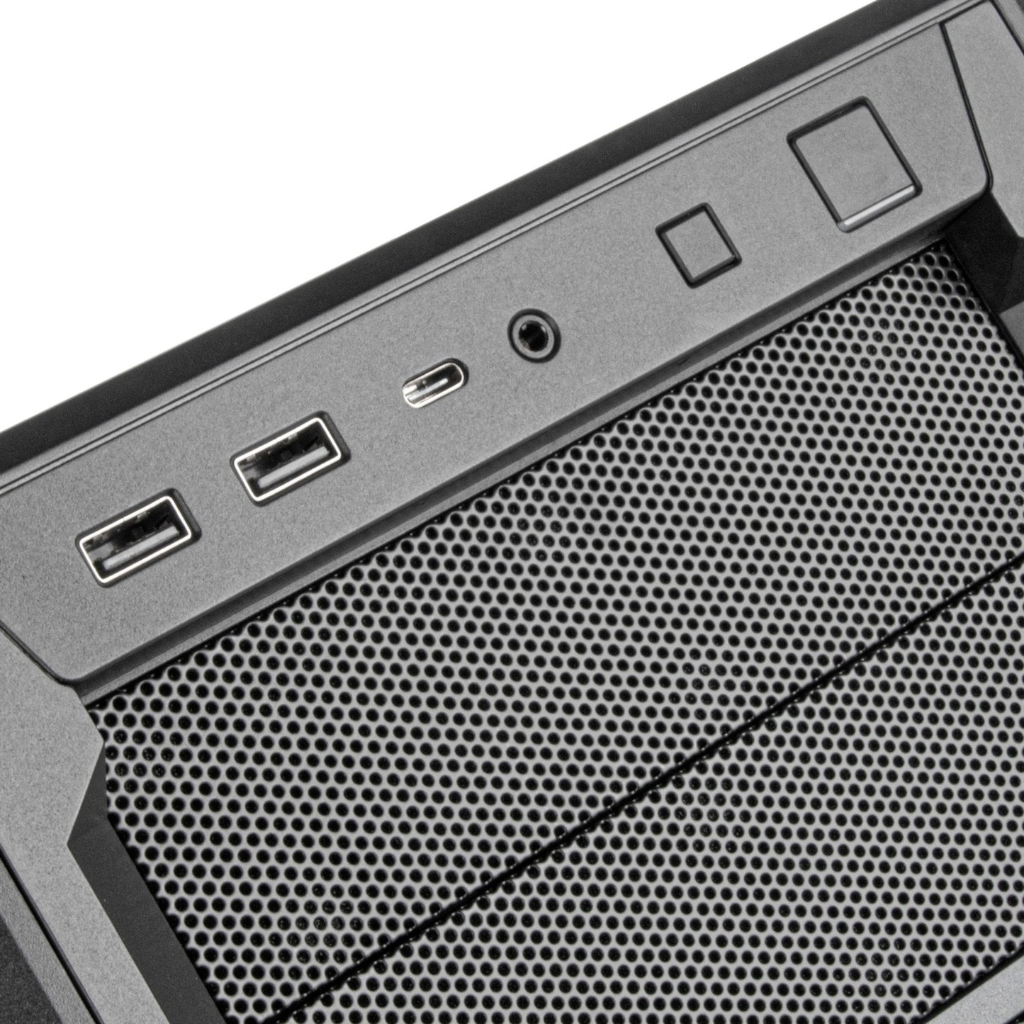 Silverstone sst-sed1-b midi tower behuizing (zwart | 2x usb-a | 1x usb-c)