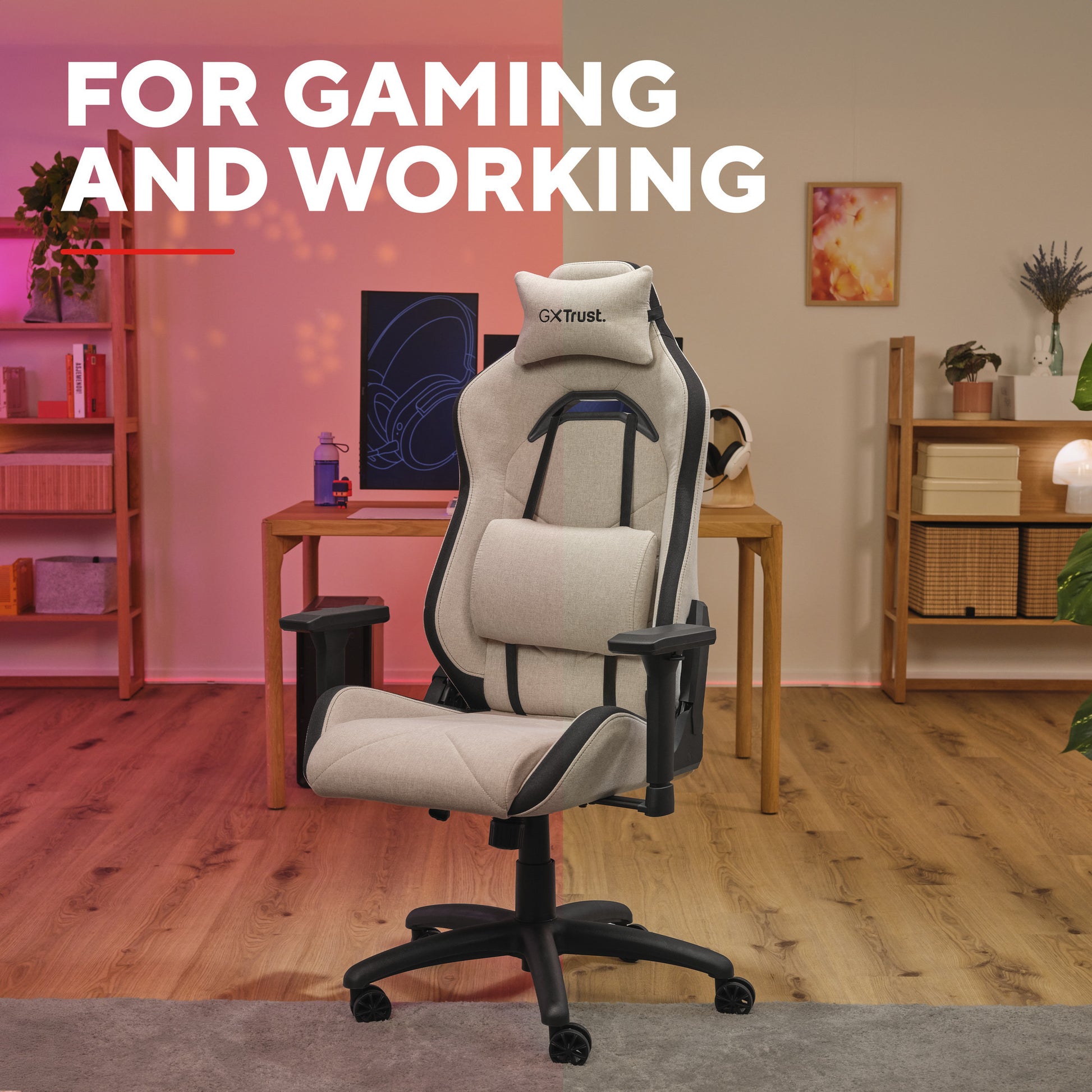 Trust gxt 723b ruya comoda sedia da gaming in tessuto