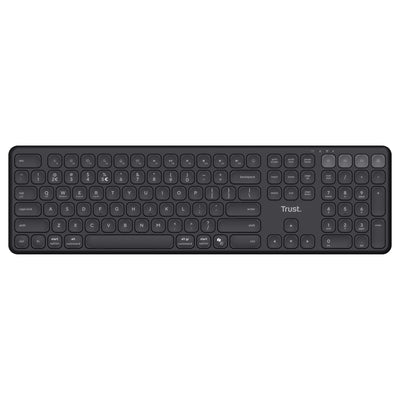 Tastiera wireless Trust vaiya (nera, layout americano, bluetooth 2,4 GHz)