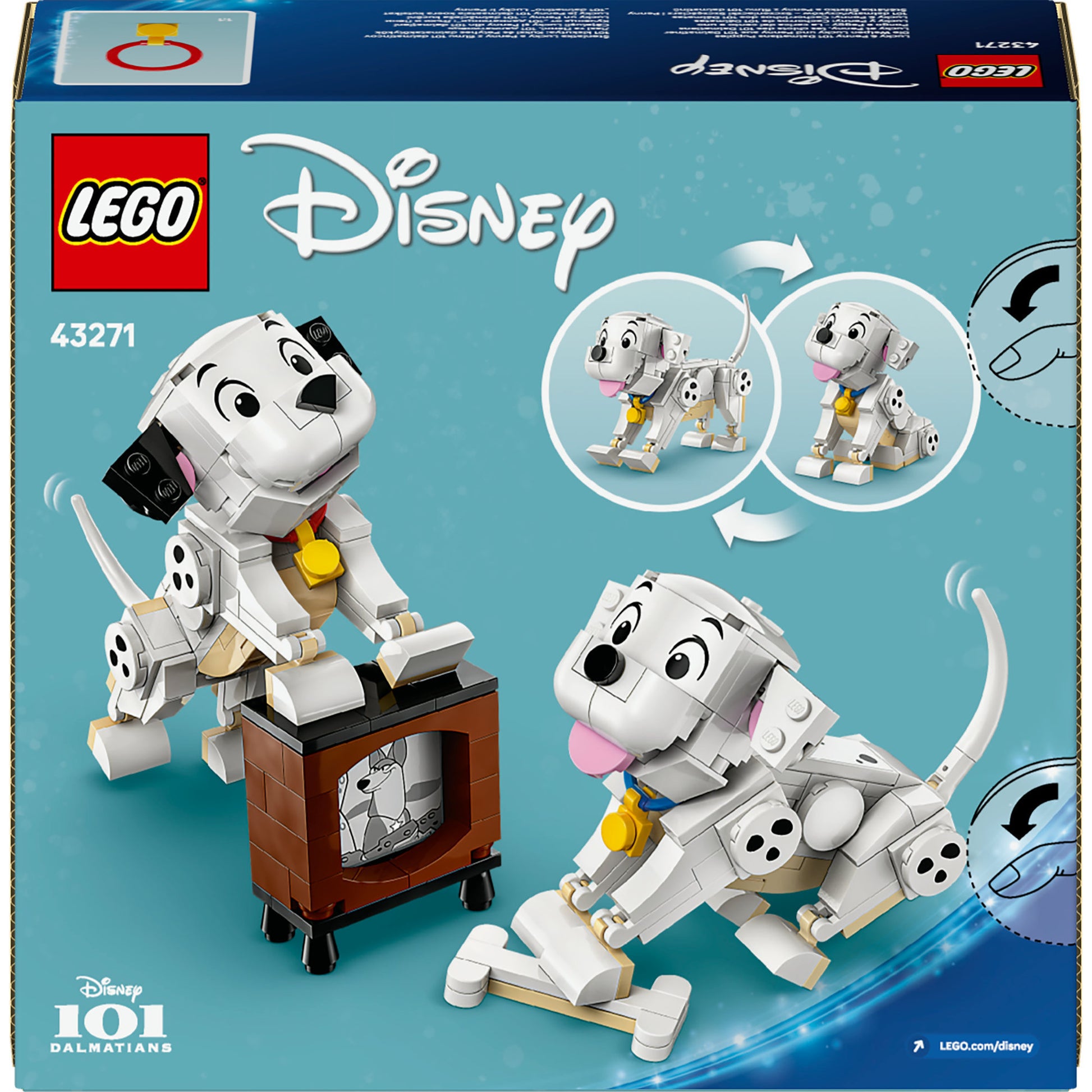 Disney LEGO 43271 Classic Lucky e Penny di 101 Dalmati
