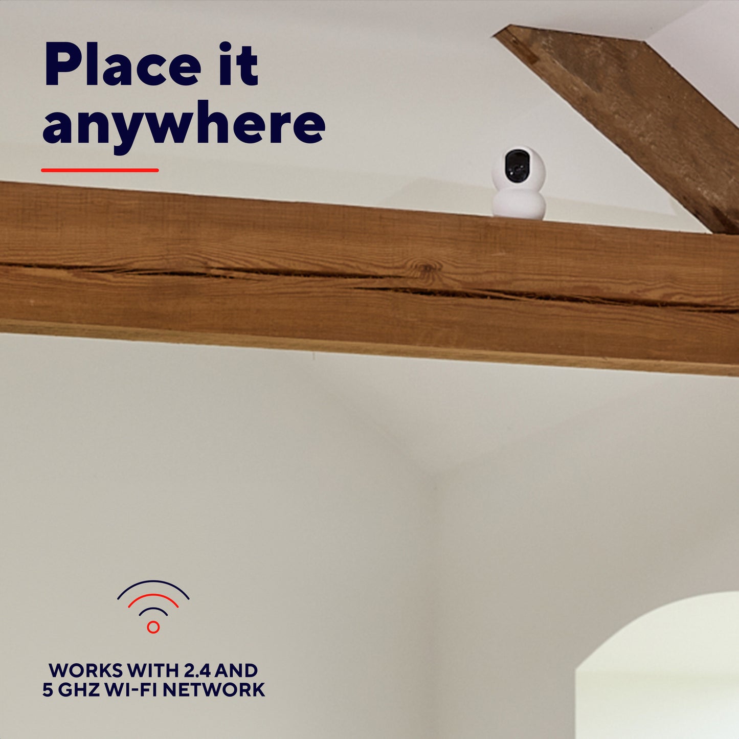 Trust telecamera di sicurezza ipcam-2800 a 360° (bianco, WiFi da 2,4 o 5 GHz)