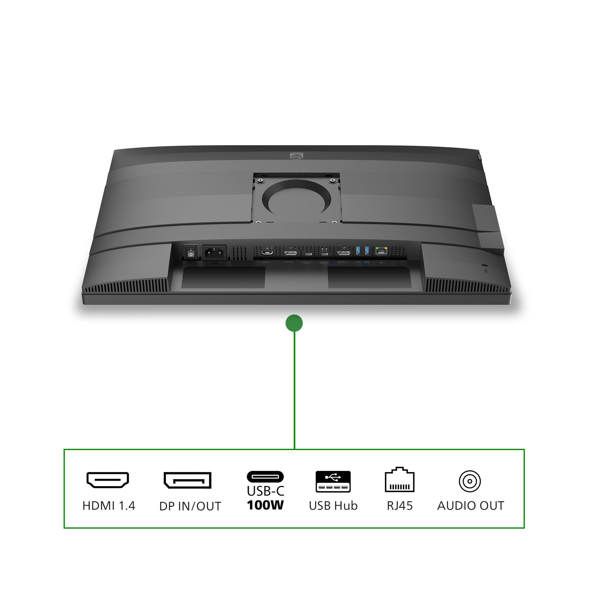 Monitor Philips 24b2g5301 23,8 (nero argento, VGA, HDMI, porta display, USB-C, LAN, audio, 100 Hz)