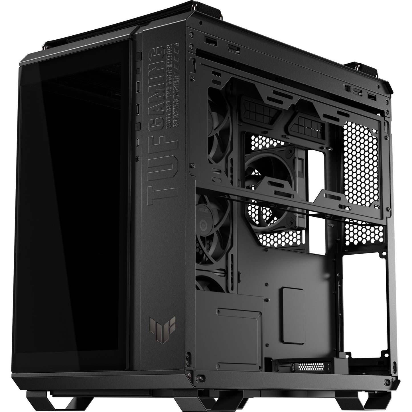 Custodia midi tower Asus tuf gaming gt502 Horizon Argb (nero | 3x USB-A | 1x USB-C | vetro temperato)