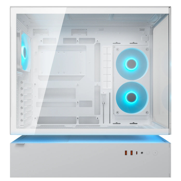 Cougar cfv235 midi tower behuizing (wit | 2x usb-a | 1x usb-c | rgb | tempered glass)