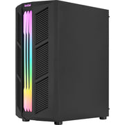 Aerocool prime v2 midi tower behuizing (zwart | 2x usb-a | rgb | window) - afbeelding 5