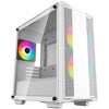 Deepcool cc360 argb midi tower behuizing (wit | 2x usb-a | rgb | tempered glass)