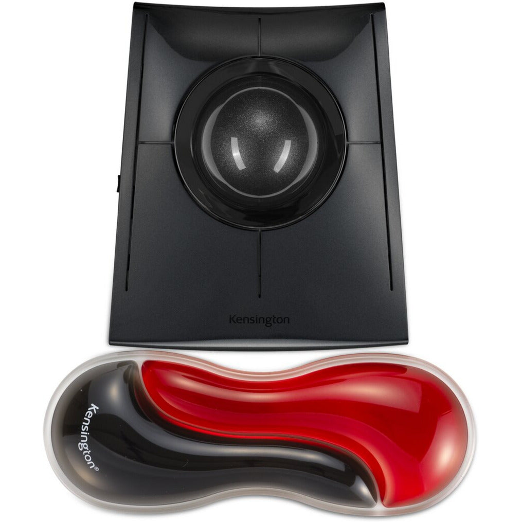 Poggiapolsi Kensington slim duo gel mouse trackball supporto per polso (rosso nero)