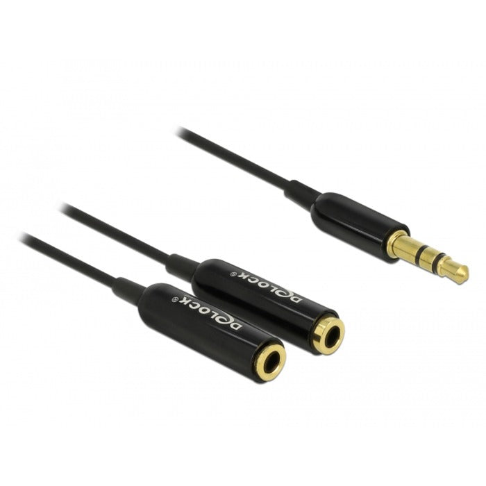 Delock Cable Audio Splitter Stereo Jack maschio 3,5 mm> 2x s