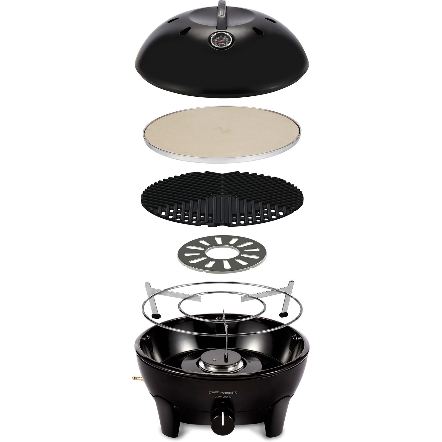 Barbecue a gas Cadac glamp chef 40 (nero, ø 40 cm)