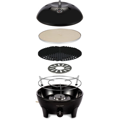 Barbecue a gas Cadac glamp chef 40 (nero, ø 40 cm)