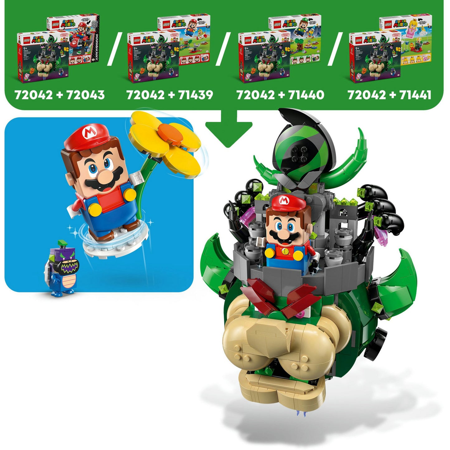 Lego super mario 72042 prins florian en kasteel bowser