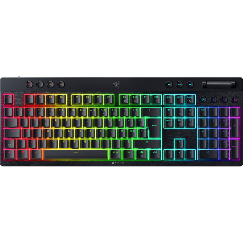 Tastiera da gioco meccanica Razer Blackwidow v4 Hyperspeed RGB a basso profilo (nera, layout USA (qwerty), gialla a basso profilo, 100%)