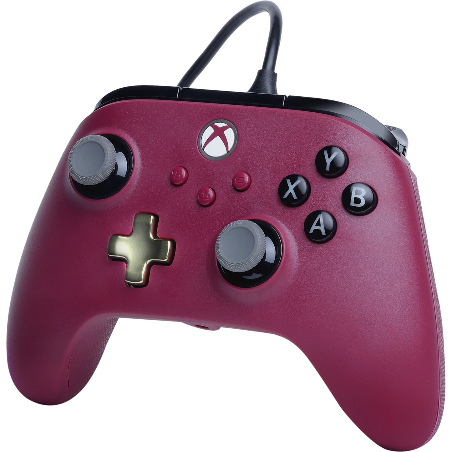 Controller cablato Powera Advantage Plus per Xbox Series X|s - Ruby (Rosso scuro, Xbox Series X|s, Xbox One, PC)