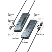 Icy box ib-hub1743-cpd Docking station hub 9 in 1 (blu) - afbeelding 2