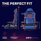 Trust GXT 721SM Ruya Pro Premium Comoda sedia da gaming (Blu Rosso) - afbeelding 17