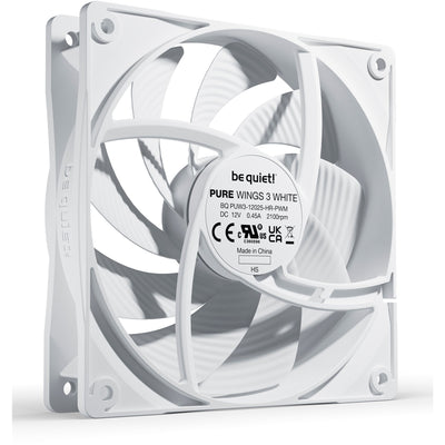 Be quiet! pure wings 3 pwm high-speed case fan (wit, 120 x 120 x 25 mm)