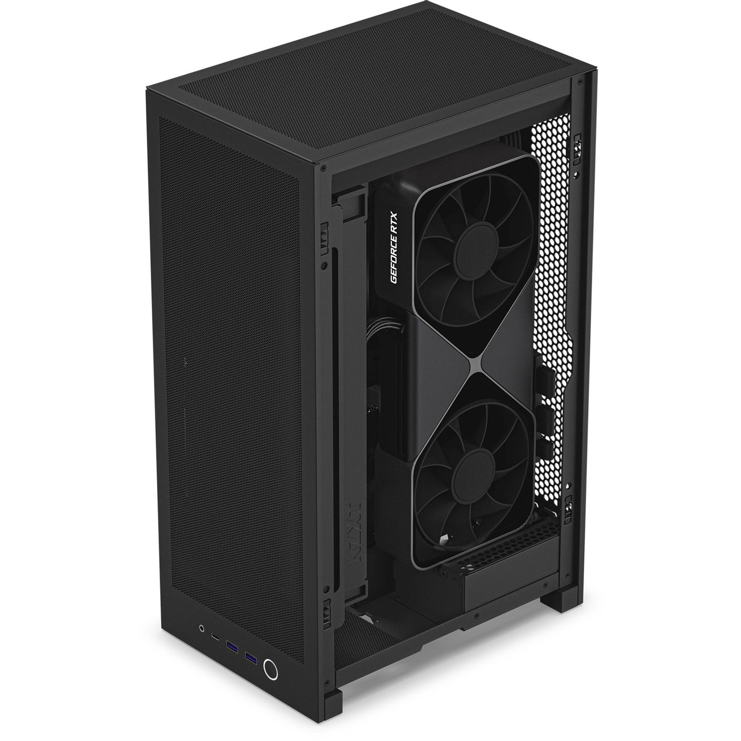 Nzxt h2 flow mini tower behuizing (zwart | 2x usb-a | 1x usb-c | tempered glass)